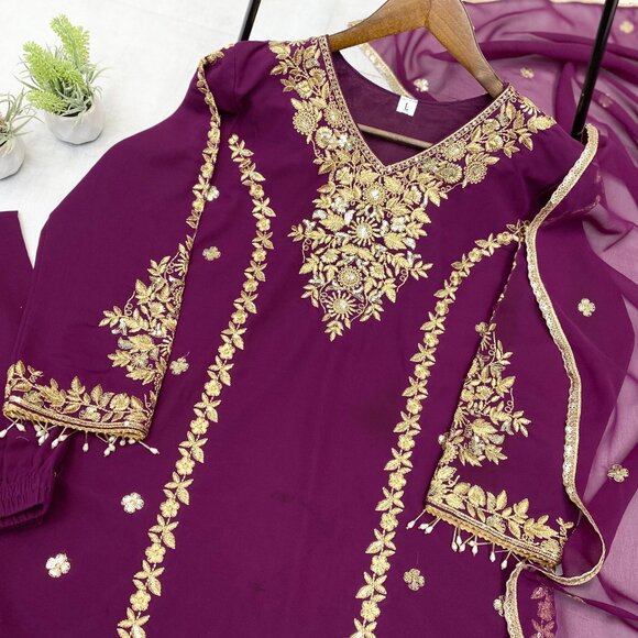 KURTA PENT SALWAR SUIT - Picture 10 of 11